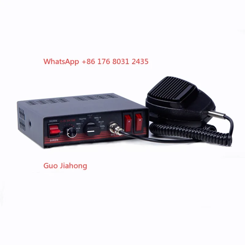 47 Inch 12V 260W Red Blue Emergency Led Warning Lightbar Light Bars with Built in Speaker Amplifier and Siren