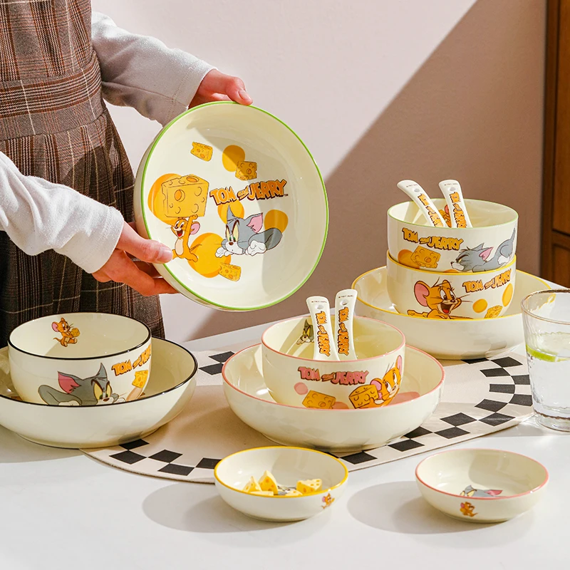 7 Inch Tom and Jerry Porcelain Plate Children's Breakfast Fruit