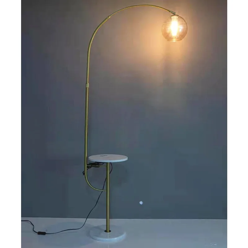 Wireless charging floor lamp light luxury sofa coffee table decoration bedroom living room simple