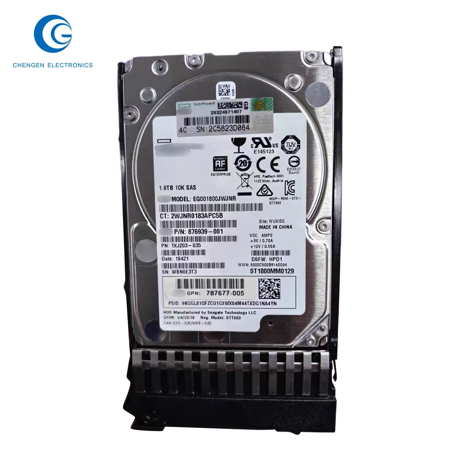 

2pcsJ9F49A 1.8Tb 1G 10K 10000Rpm Sas 1Gb/S Sff .5-Inch Hard Drive Hdd For Modular Smart Array 1040