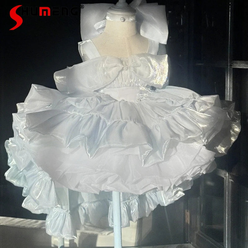 

Пышное вечернее платье принцессы 2026 для девочек: нарядное платье для дня рождения, выступлений, конкурсов красоты и банкетов, с цветочным декором