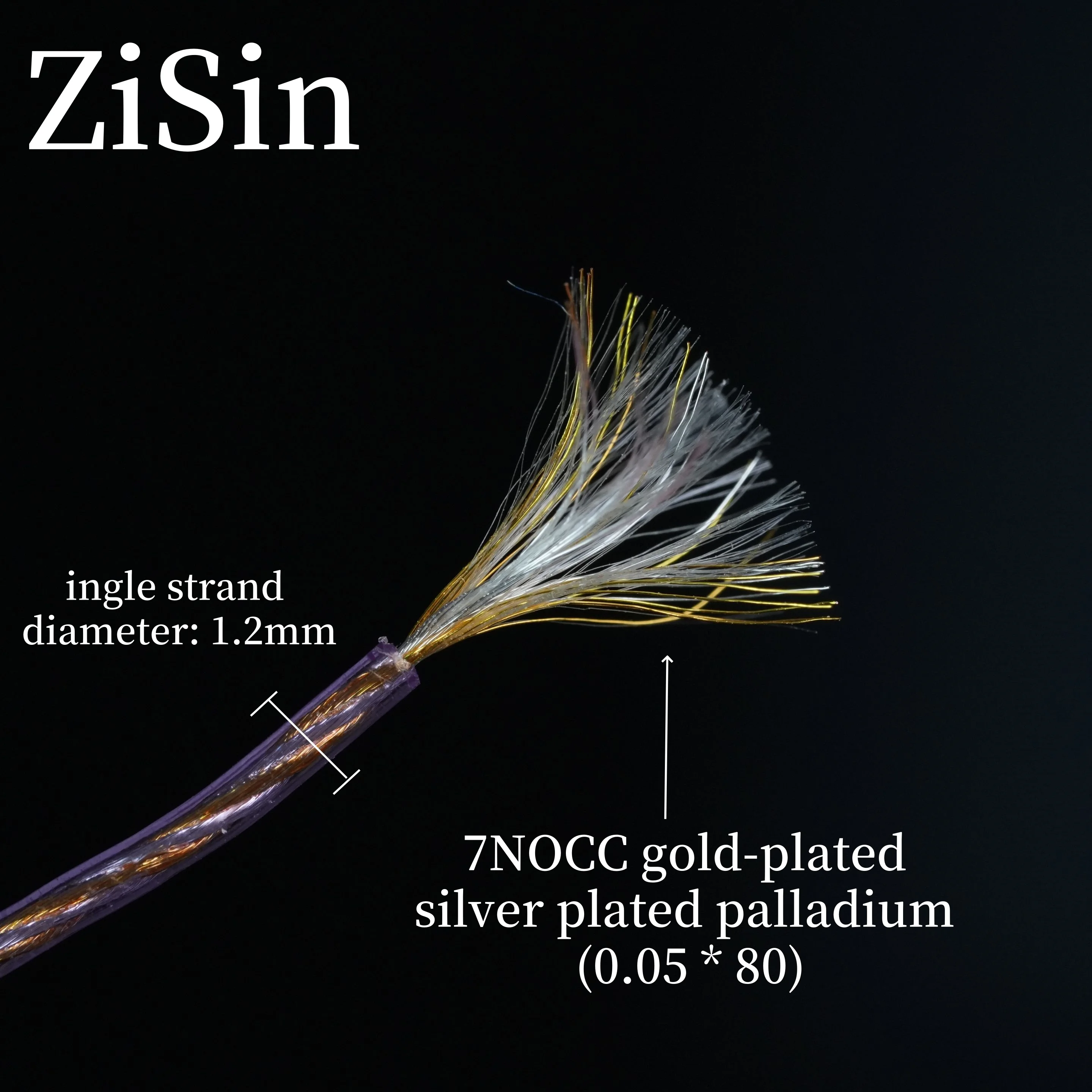ZiSin HIFI upgrade line anti-interference high fidelity headphone cable base single strand diameter 1.2mm