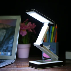 Portable Folding 24 LED Table Lamp Desk Light Sensitive Touch Control 3 Levels Adjustable Brightness Dimmable USB Charging Port