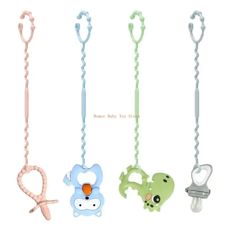 

J0PF Upgraded Silicone Toy Clip Silicone Toy Safety Straps for Stroller