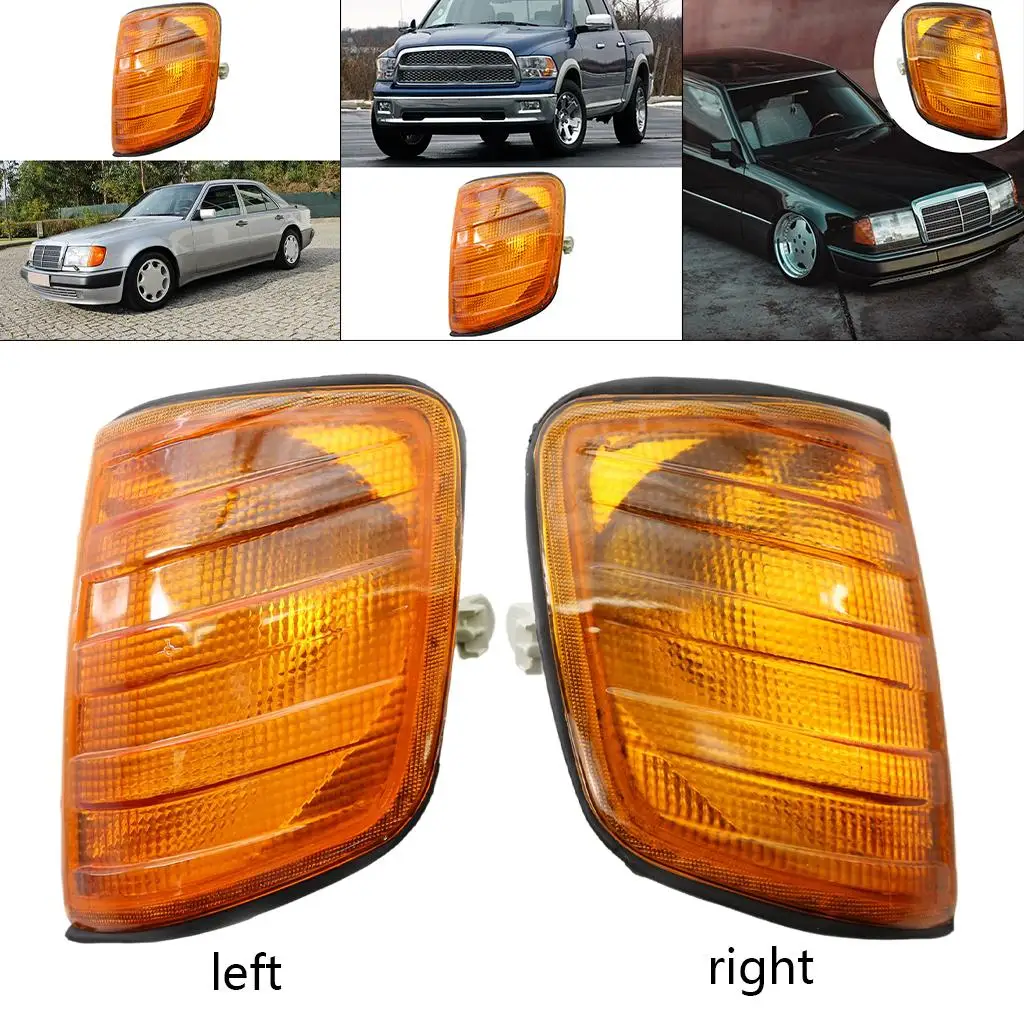 Plastic Amber Corner Light Parking Lamp Turn Light for Mercedes W124 E60 E300 E36 for Sedan 1985-95 1248260043/124826014