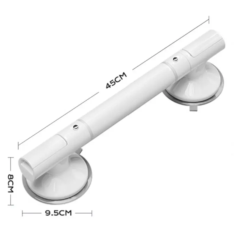درابزين حمام آمن من JHD مع قبضة مضادة للانزلاق لمقبض حوض الاستحمام وأكواب شفط قوية للاستقرار #6
