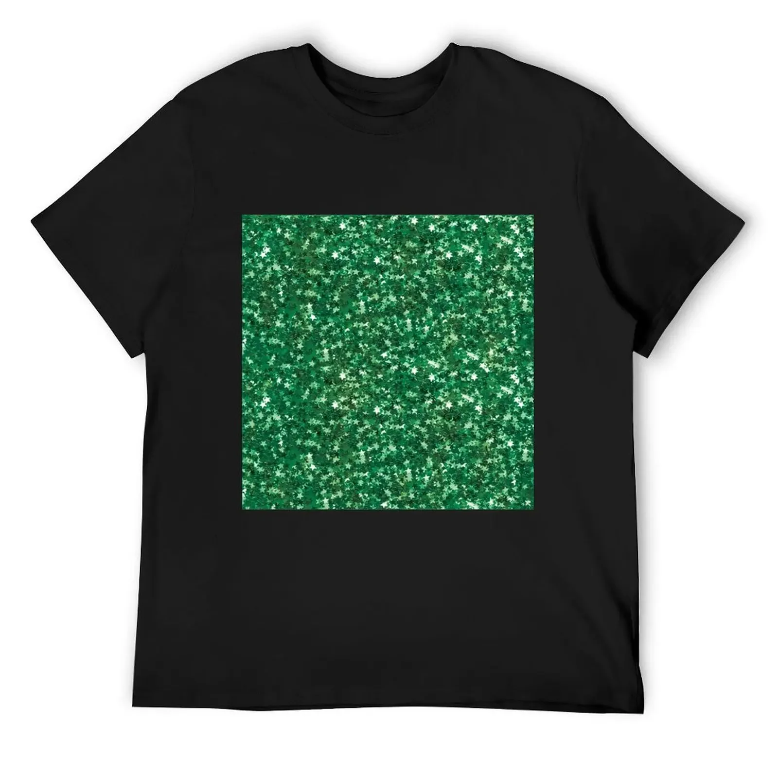 

Emerald Green Stars T-Shirt quick-drying summer clothes anime clothes mens graphic t-shirts big and tall