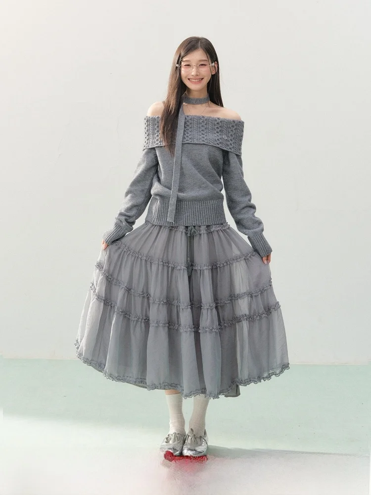 

Юбка-трапеция ELEVEN SP для женщин, корейский стиль, с высокой талией, из мягкой ткани, удобная, для повседневной носки, для работы и свиданий