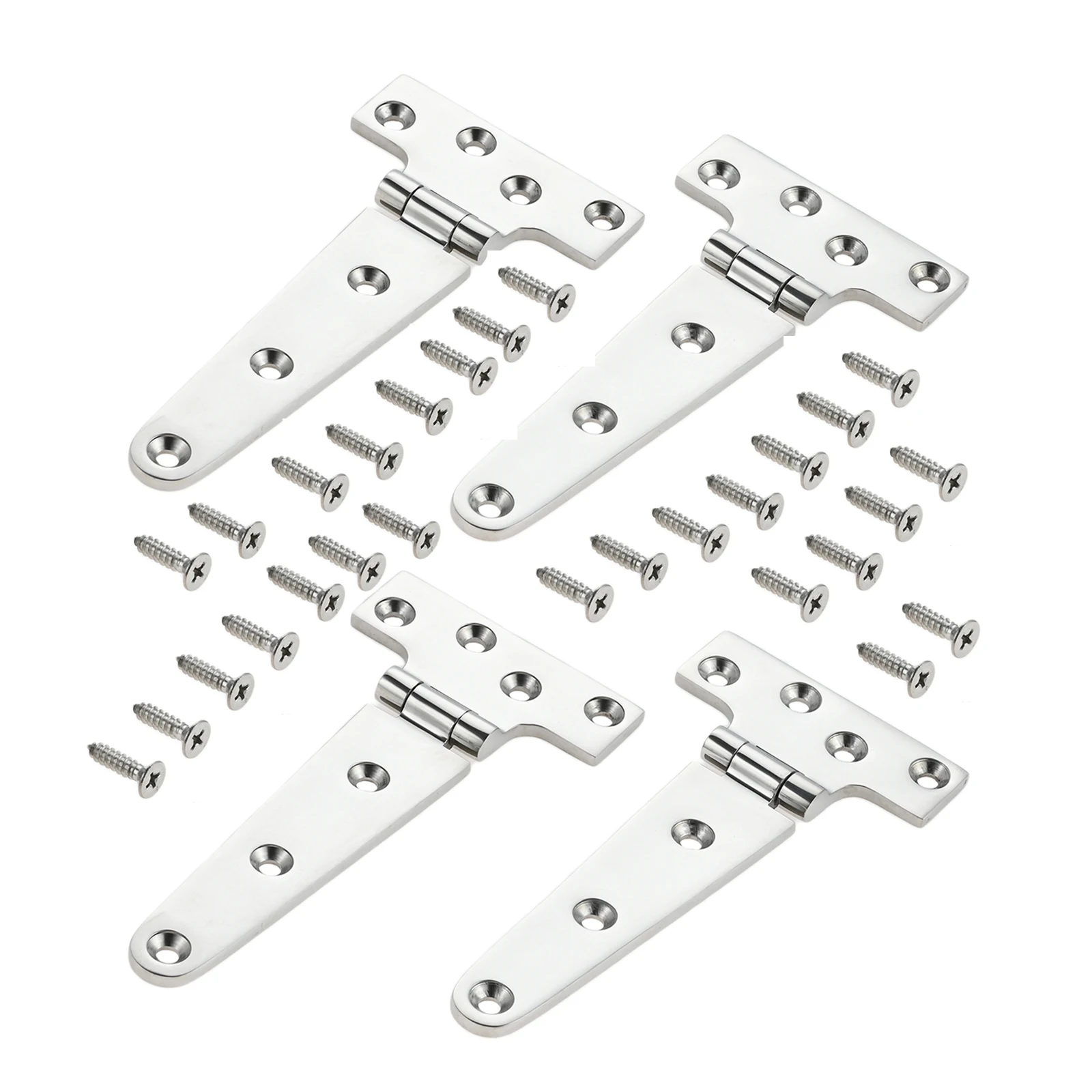 2/4-teilige Hochleistungs-Scharniere in Marine qualität mit Schrauben 6x3 Zoll Guss scharnier 316 Edelstahl für Boot und Auto Silber