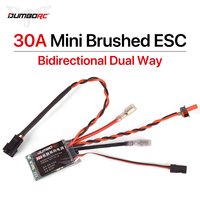 DUMBORC Dual Way Bidirectional 30A Brushed ESC Mini 2S Electric Speed Controller with Brake for RC Car 280 290 370 380 390 Motor