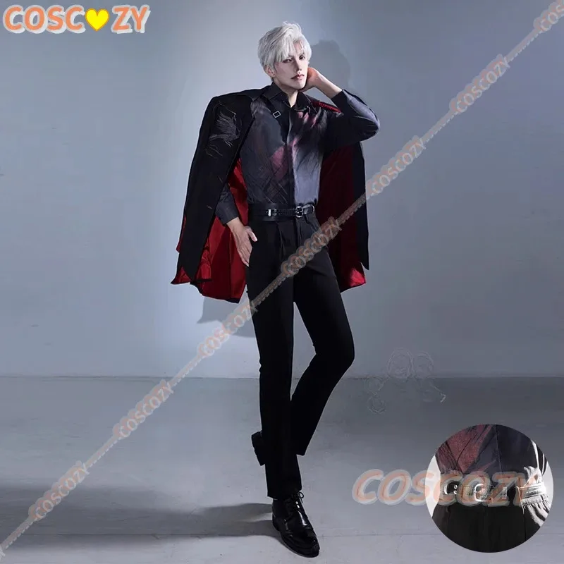 2025 22 jogo amor e espaço profundo sylus relentless conquistador cosplay traje masculino peruca carmesim véu uniforme onicominus parte de halloween