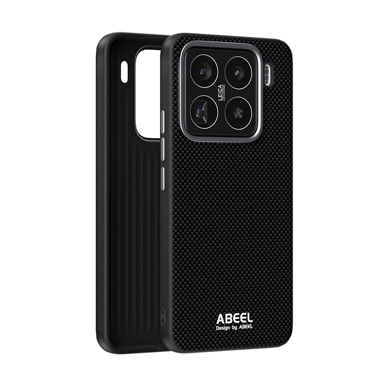 

For Xiaomi 15 Pro Case Slim Shockproof Magsafe Magnetic Wireless Charger Carbon Fiber Case Cover Metal Lens Anti-slip Grip Funda