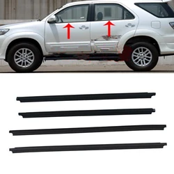 4pcs/set Window Exterior Weatherstrip Side Door Moulding Trim Seal Strip For Toyota Fortuner 2004 2005 2006 2007 2008 2009-2015