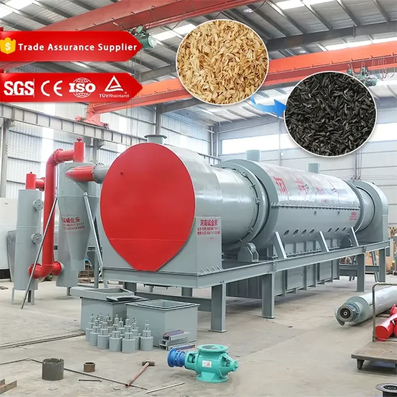 Air Flow High Temperature Continuous Pyrolysis Carbonization Furnace with Motor & Bearing 500-900kg Capacity 44.5KW Power
