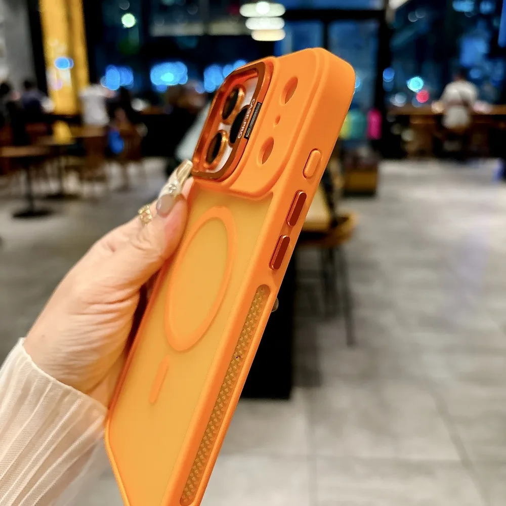 حامل عدسة إبداعي لهاتف iPhone17/16/15/14/13/12/11 PRO MAX حافظة صلبة ذات ملمس جلدي #4