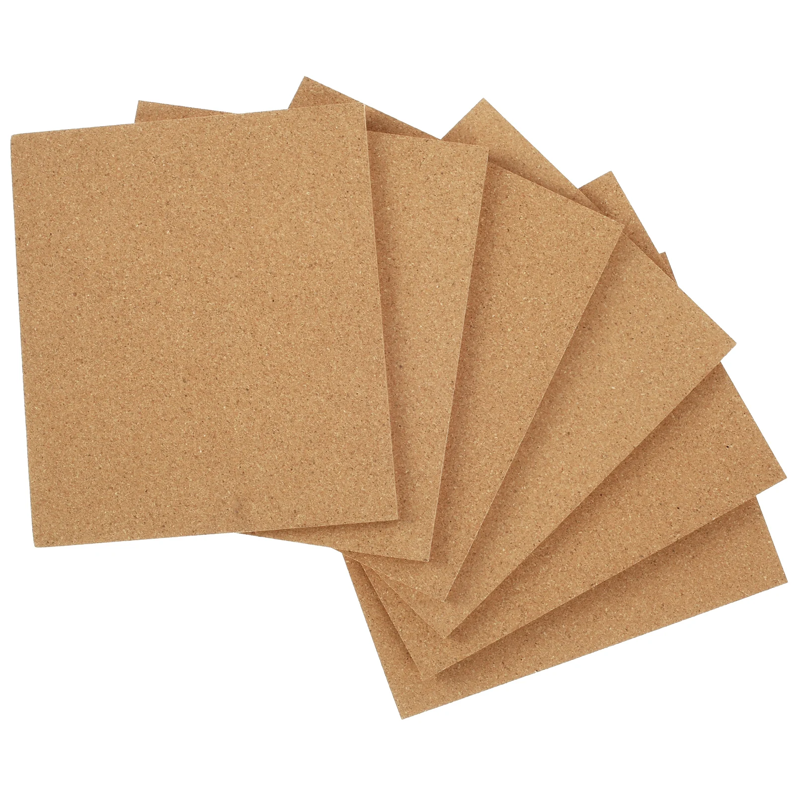 6Pcs Cork Board Rectangular Cork Bulletin Board with 50 Wall Nail Self-Adhesive Cork Display Boards Reusable Decorative