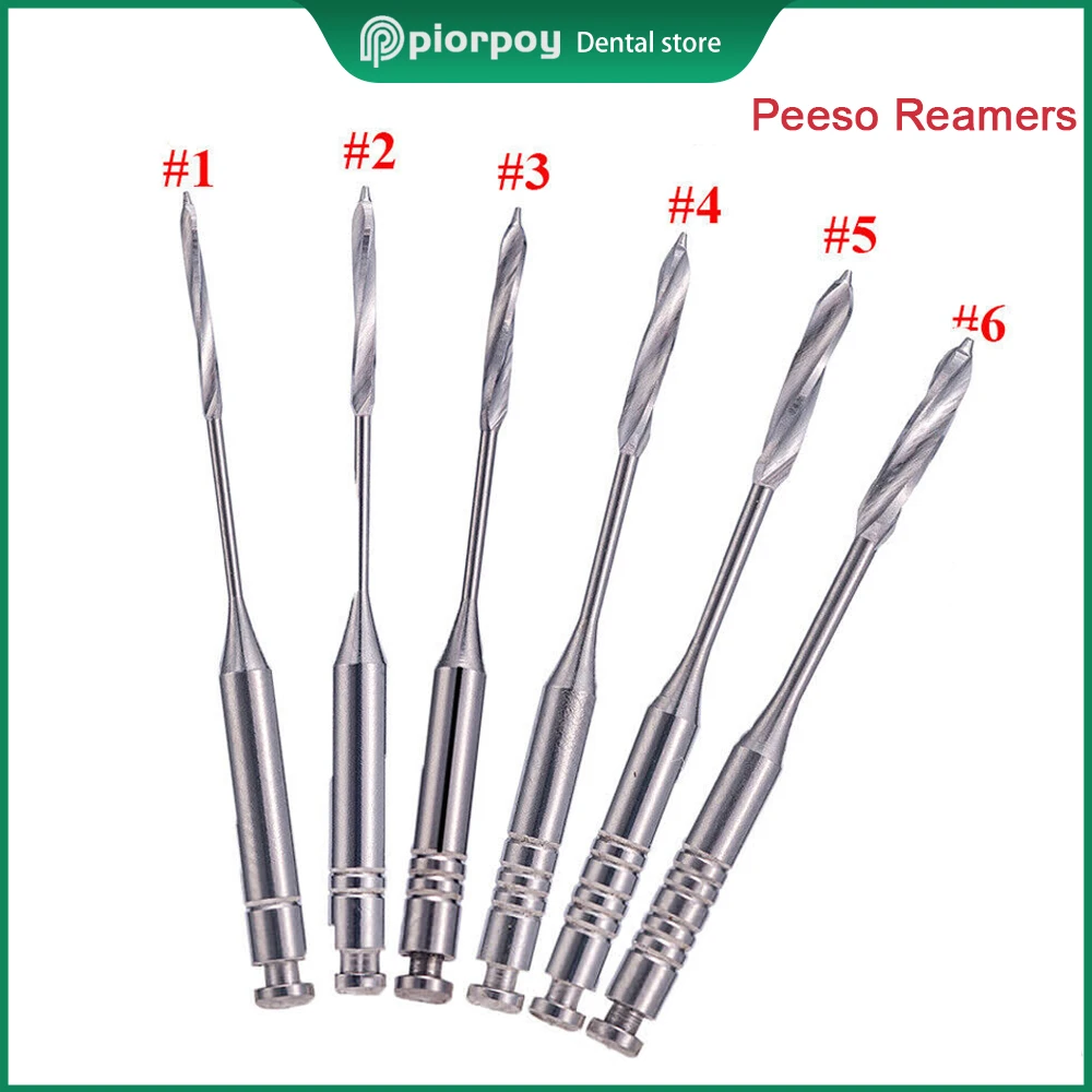 

PIORPOY 6 Pcs/Box Dental Endo Files Endodontic Root Canal File Peeso Reamers Drill Burs 32 Mm Dentists Dentistry Lab Tools