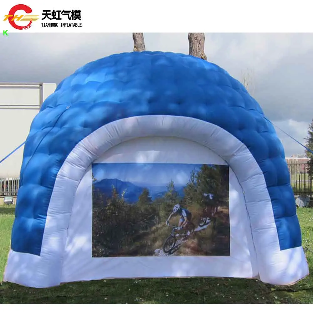Nouveau Design points couture gonflable araignée tente Air sauter tente de pelouse gonflable avec 4 pieds tentes dôme gonflables extérieures