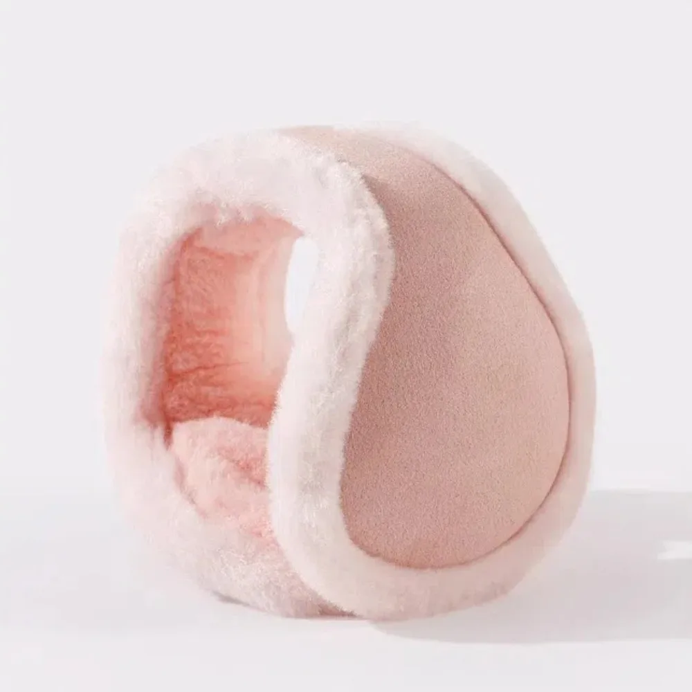 Confortável engrossar pelúcia inverno earmuffs cor sólida proteção contra frio velo orelha muffs anticongelante protetor de orelha de pelúcia masculino