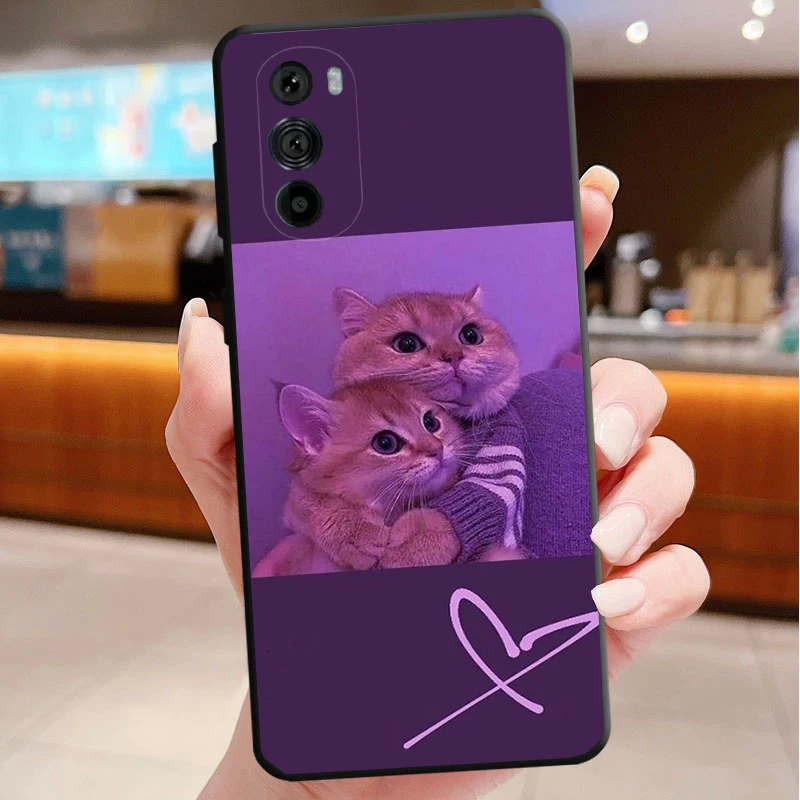 

Phone Case For Motorola Edge 50 40 Pro 60 50 40 30 Ultra Neo Fusion Moto G Play G Stylus G Power G Cute Cat
