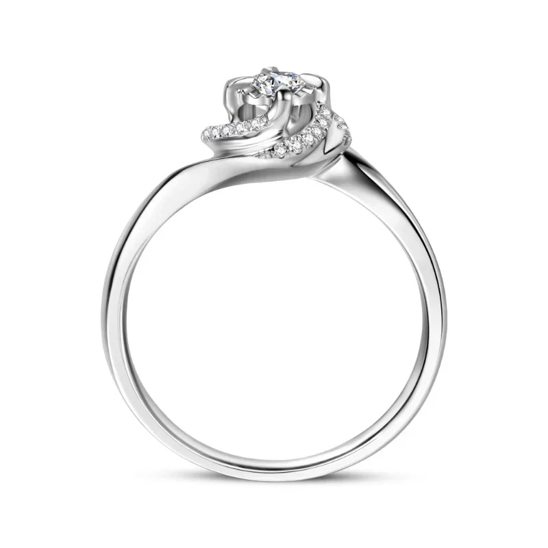 IDO Natural Diamond 18K Gold  Ring Real 18K Gold Solid  Ring Trendy Classic Party Fine Jewelry Hot Sell New 2025