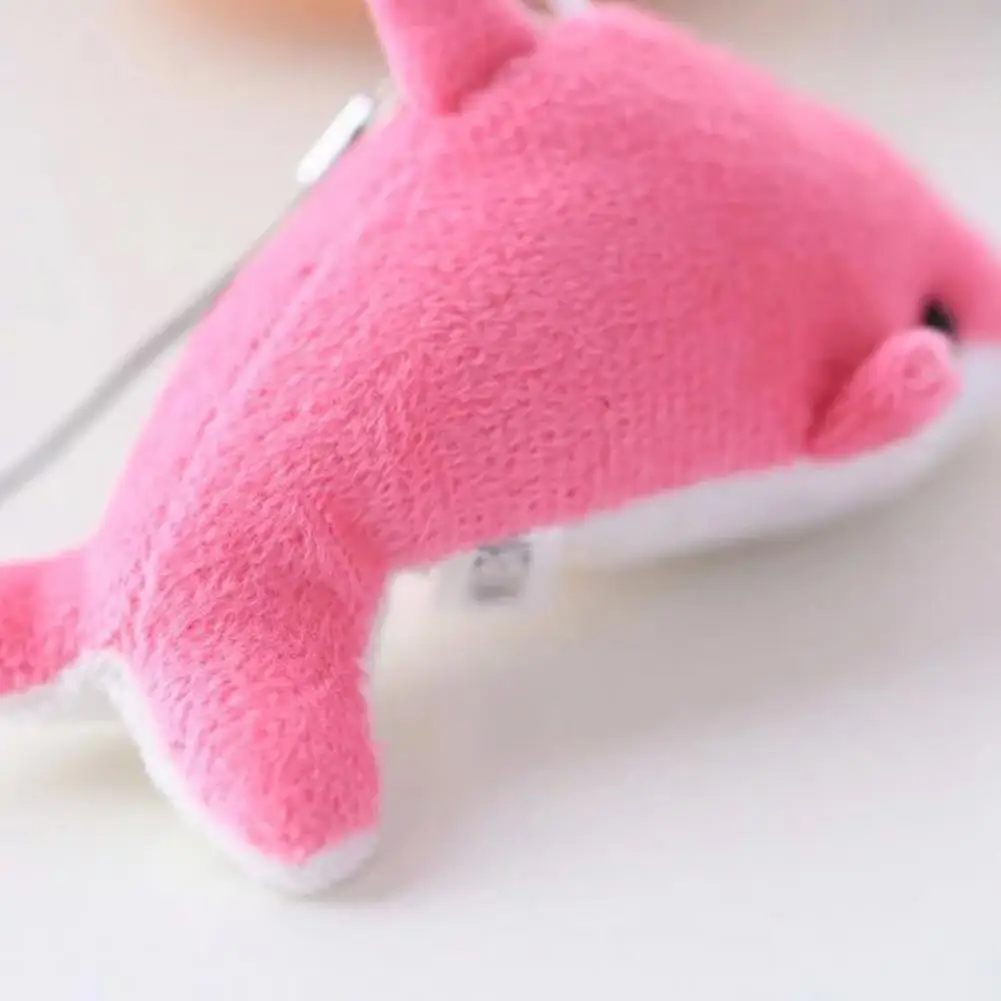 Cartoon Doll Pendant  Cute Animal Doll Soft  Dolphin Pendant Stuffed Animal Doll Key Ring Birthday Gift