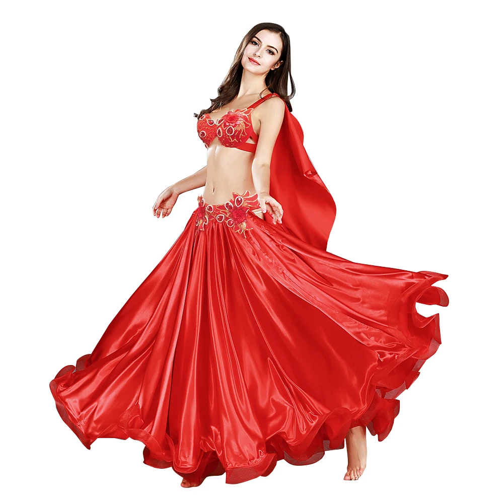 Belly dance costume set woman oriental dance costume for women belly dancing clothes adult professional belly dancer outfit red