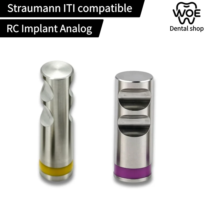 For Straumann Grade 5 Titanium Lab Analog Dental Abutment Fixture Model for CAD/CAM Digital Model RC/NC Platform