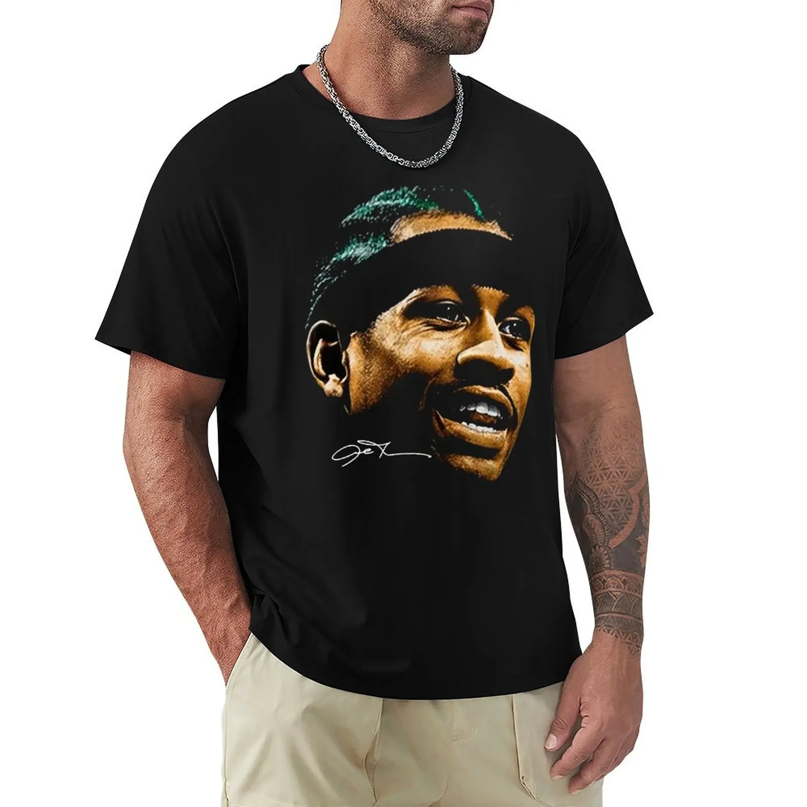 

Allen Iverson Face T-Shirt Work Wear Lightweight Tee