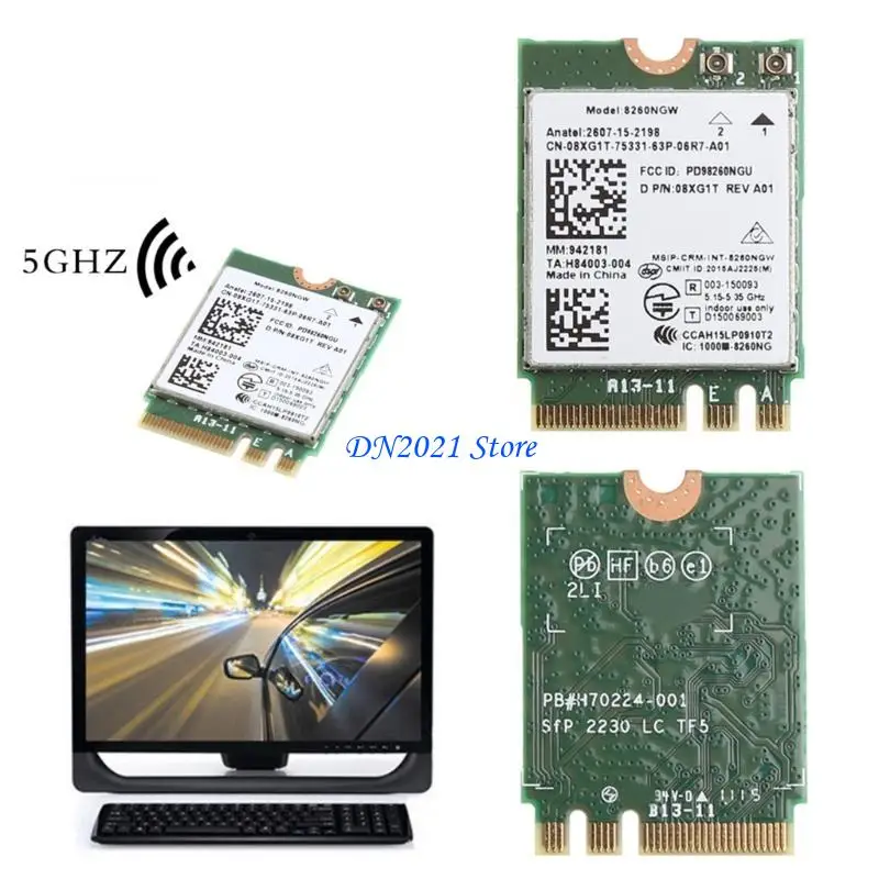 F3KE 8260NGW 2BAND WIRLESS WIFI CARD ADAPTER WIRELESS NETWORKING ADAPTER 802.11AC