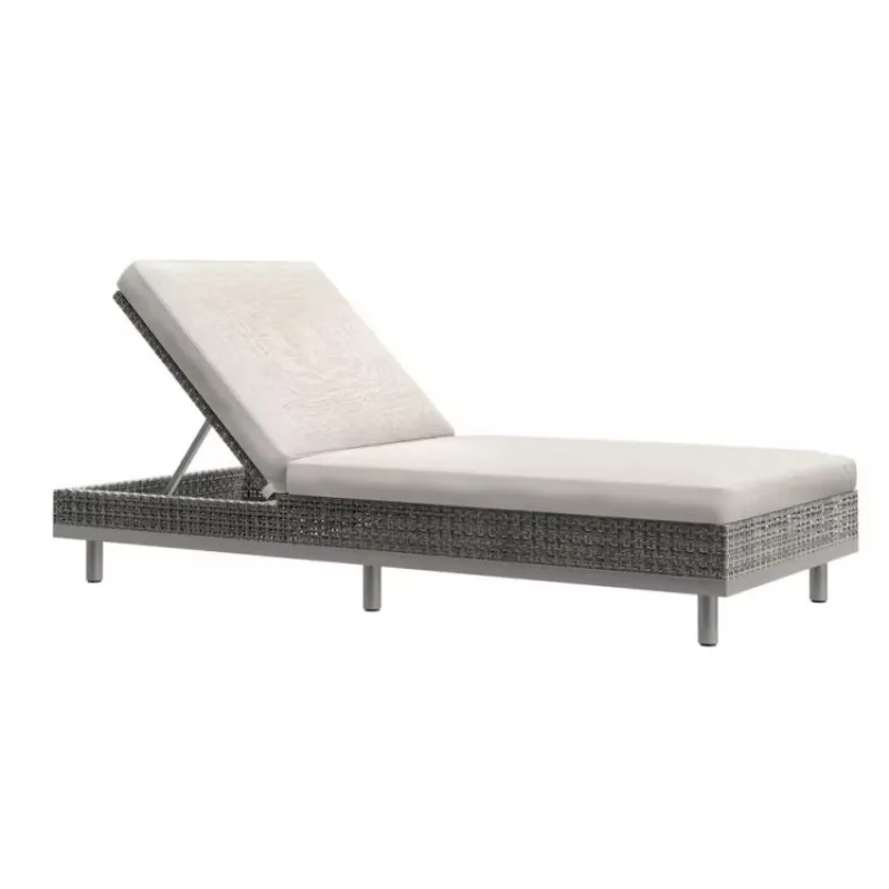 

Original Lawn Chair Sun Lounger Black Aluminium Low Beach High Back Removable Shezlong