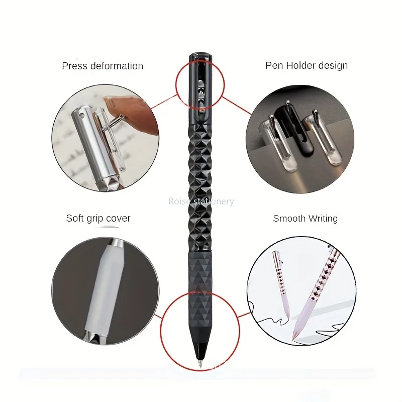 Geometric Deformation Decompression Diamond Motion Gel Pen 0.5mm Black Quick Drying Niche Cool Trend Sub Bullet