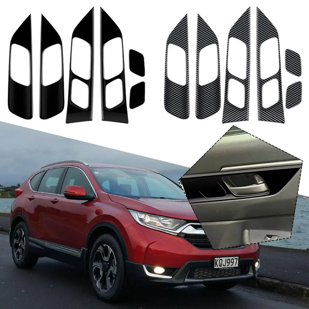 

Внутренняя дверная ручка из углеродного волокна, крышка подлокотника, наклейка для отделки рамы двери для Honda WR-V WRV, аксессуары для салона автомобиля U9D1