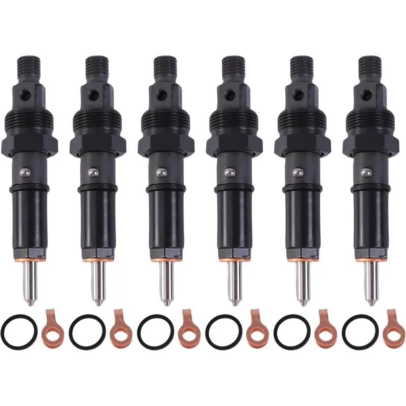 

6pcs Fuel Injector Nozzle 0432131753 3802818 3897596 For 94-98 Dodge Ram Cummins 6BTA 5.9L 12V 6B5.9 330hp 350hp Marine Engine