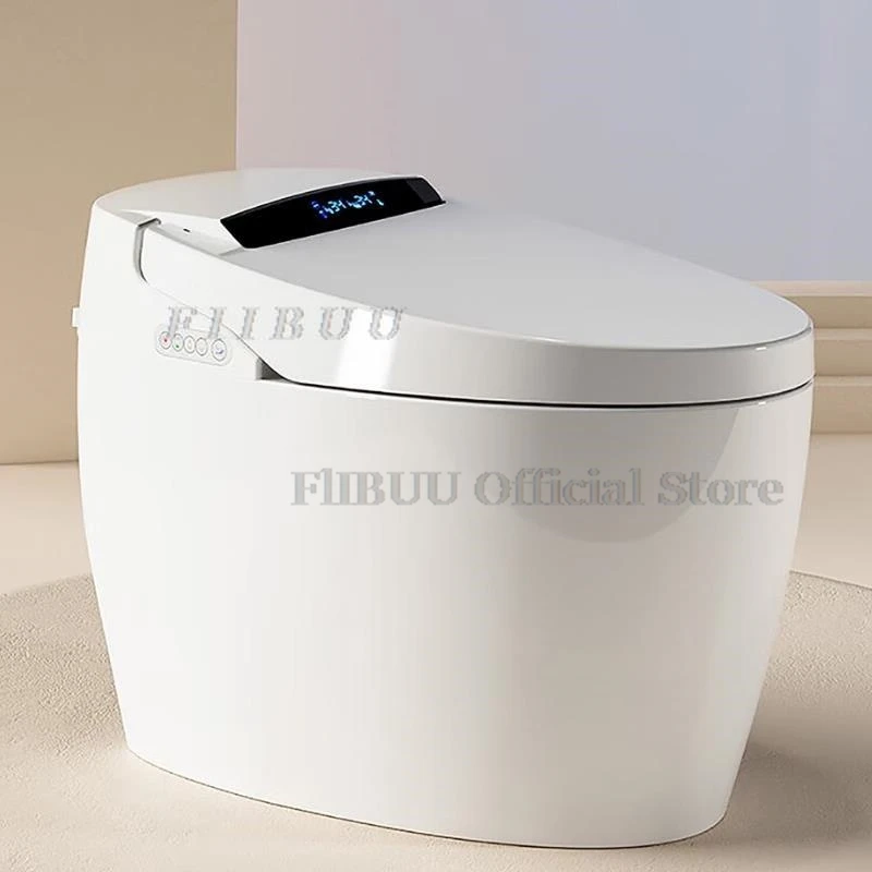 Intelligent Toilet One Piece Water Saving Electric Smart Toilet Heated Seat Night Light Dual-Flush Elongated Household Toilet