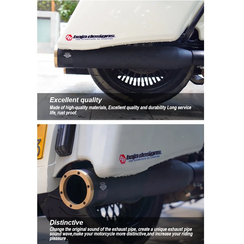 STLF 2017-Later HD Electra Glide Road Glide Street Glide-Compatible Electronically Adjustable Motorcycle Exhaust System in Steel