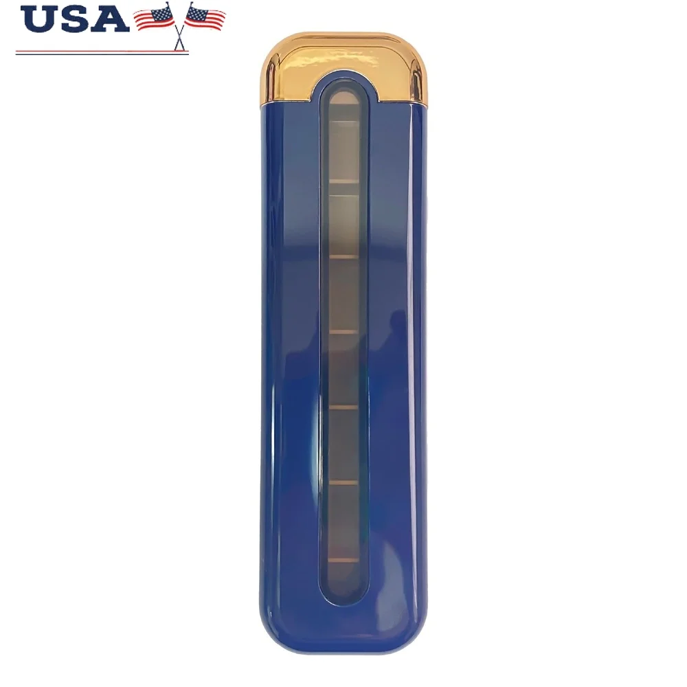 

7-Day Slim Pill Dispenser Portable Weekly Organizer Slide Compartments Easy Access Travel Home Work Dexterity Challenges Daily