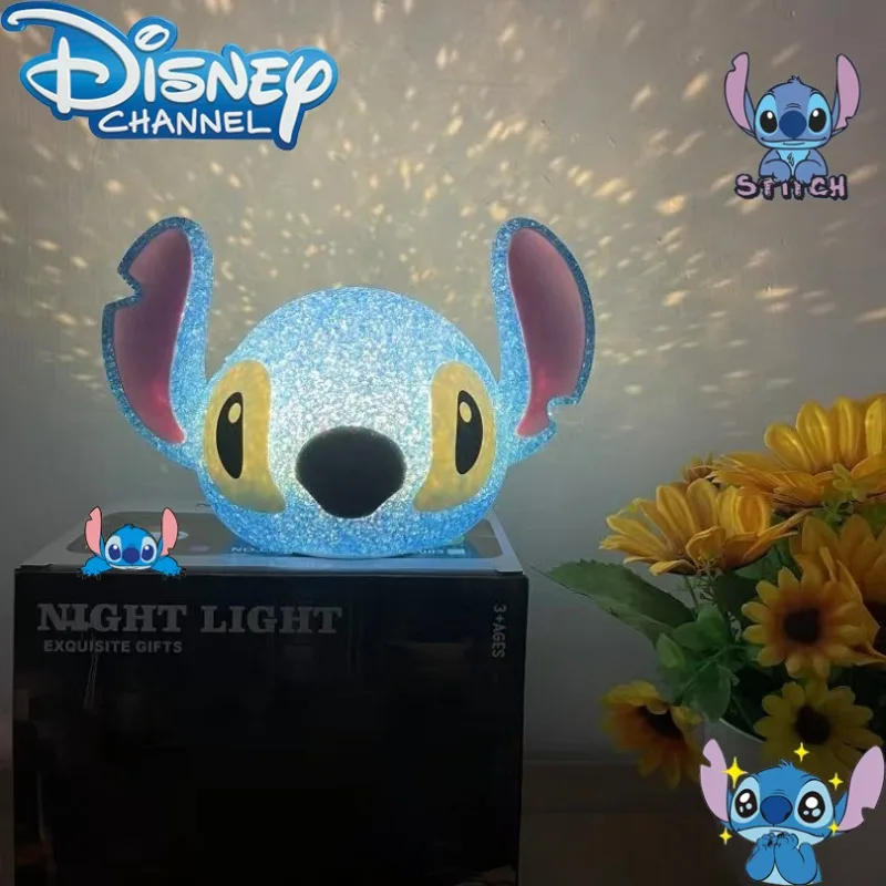 

Disney Stitch Particle Projection Night Light Cartoon Lilo & Stitch 3D Dolls Reading Lamp USB Cute Desk Lamp Kids Christmas Gift