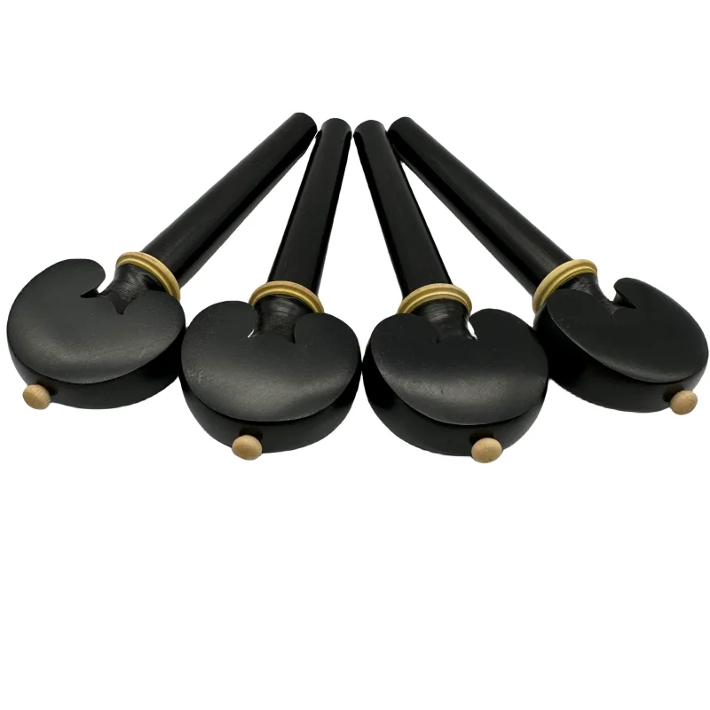 Hand-made 4/4 Cello Accessories parts fittings,Indonesian A-grade ebony wood tailpiece&tuning pegs