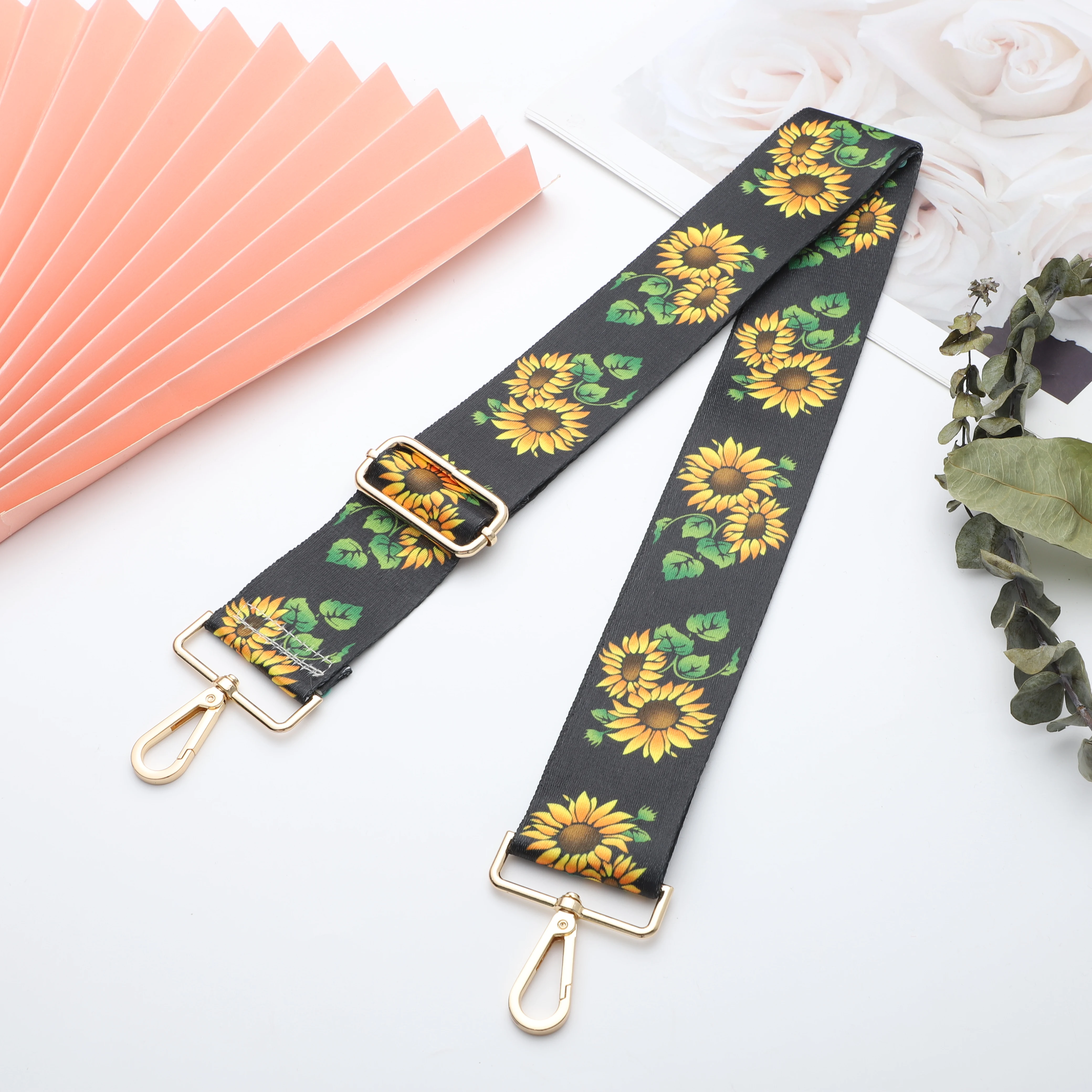 

Handbag Strap Fashion Ethnic Style Colourful 5cm Widening Thickening Adjustable Crossbody Pattern Jacquard Woven Nylon Bag Strap