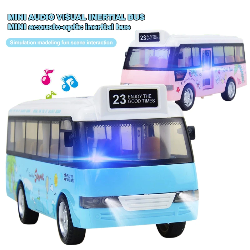 

1：36 City Bus Toys Cars, Die-Cast Metal Airport Cars For Boys Girls, Pull Back Play Vehicle With Sound, Light Up Open-able Door