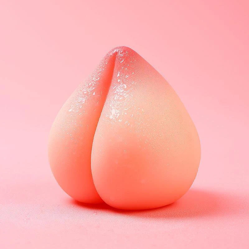 Juicy Peach Soft Decompression Squeeze Release Ball Decompression Tool Simulation Peach Silicone Toy Handmade Gift Fidget Toy