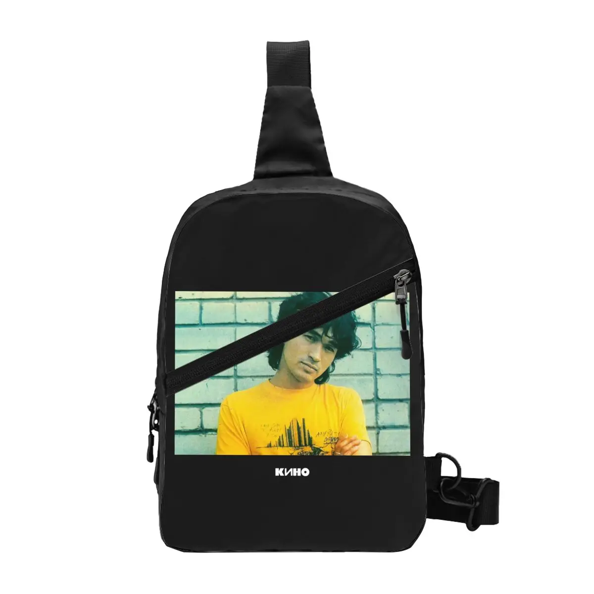 Fashion Viktor Tsoi Kino Sling Bag for Travel Hiking Men Russian Rock Band Legend Crossbody Chest Backpack Shoulder Daypack