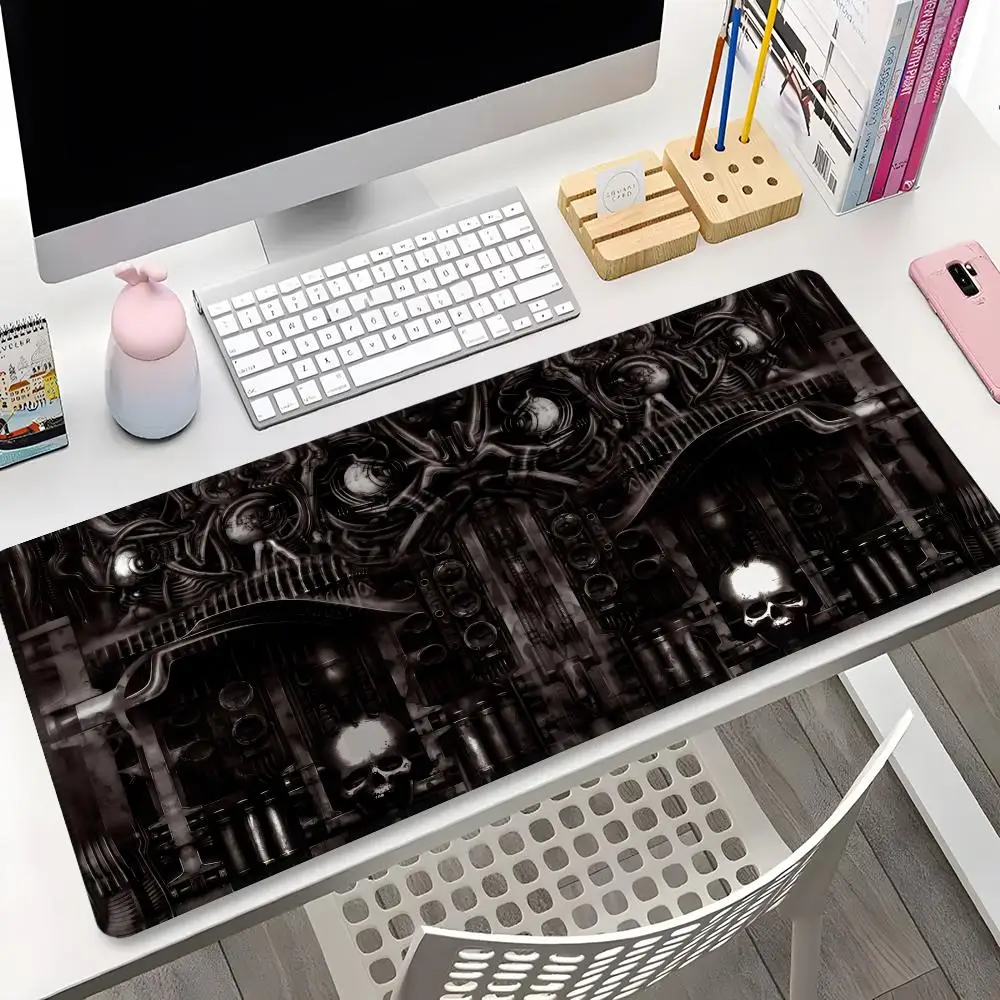 Pastel Goth Desk Mat Skull Mouse Pad Gaming Locking Edge Big Computer Gamer Gamer Large Rubber Art Mousepad Laptop Desk Mat