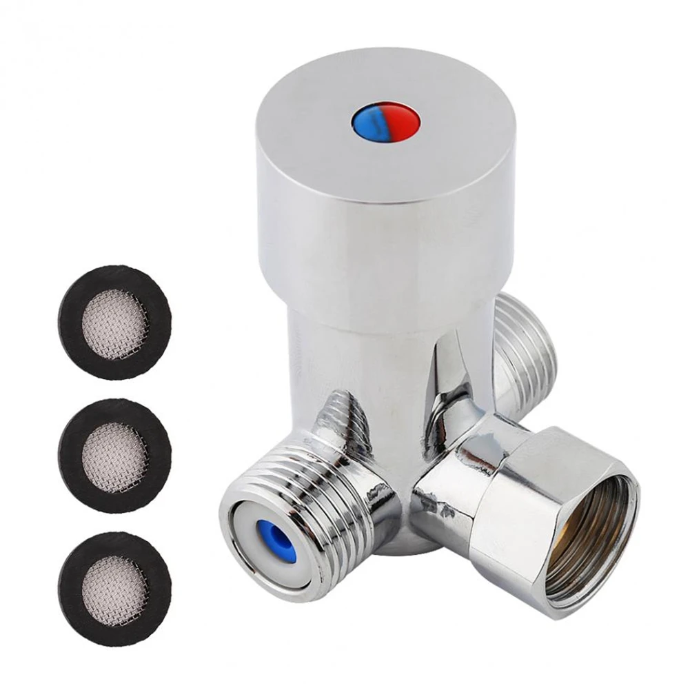 YWDZ-2X G1/2 Hot Cold Water Mixing Valve Thermostatic Mixer Temperature Control For Automatic Faucet
