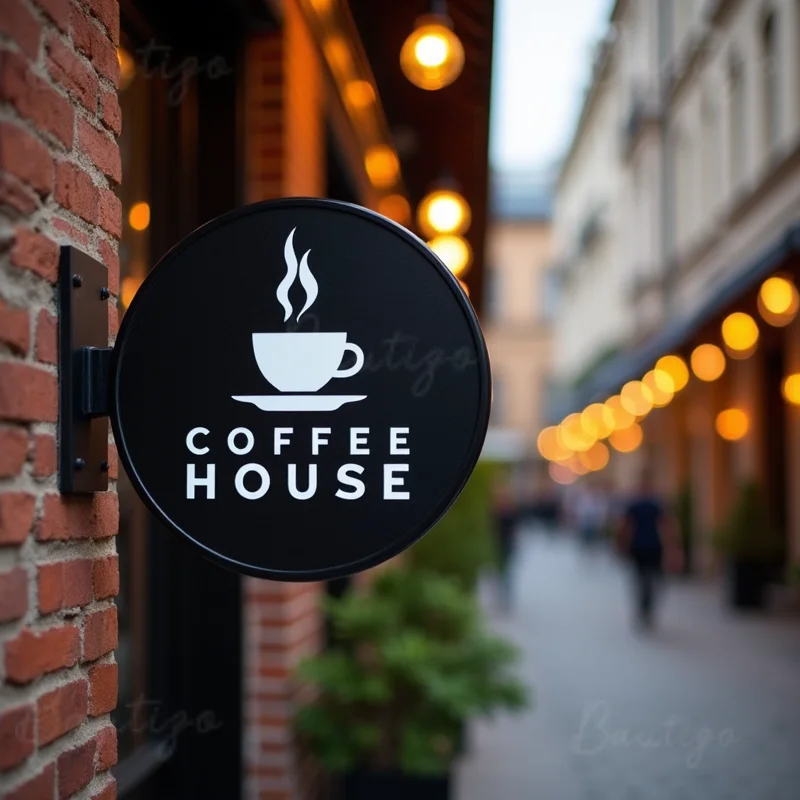 Custom Round LED Light Box for Retail Stores Waterproof Acrylic Double Sided Illuminated Business Sign Wall Mounted Display