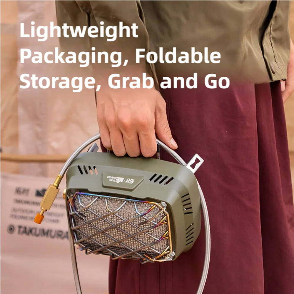 المحمولة التخييم مدفأة في الهواء الطلق متعددة الوظائف نطاق الغاز التدفئة في الهواء الطلق سخان الغاز السفر القدم نزهة منطقة الشتاء المطر #6