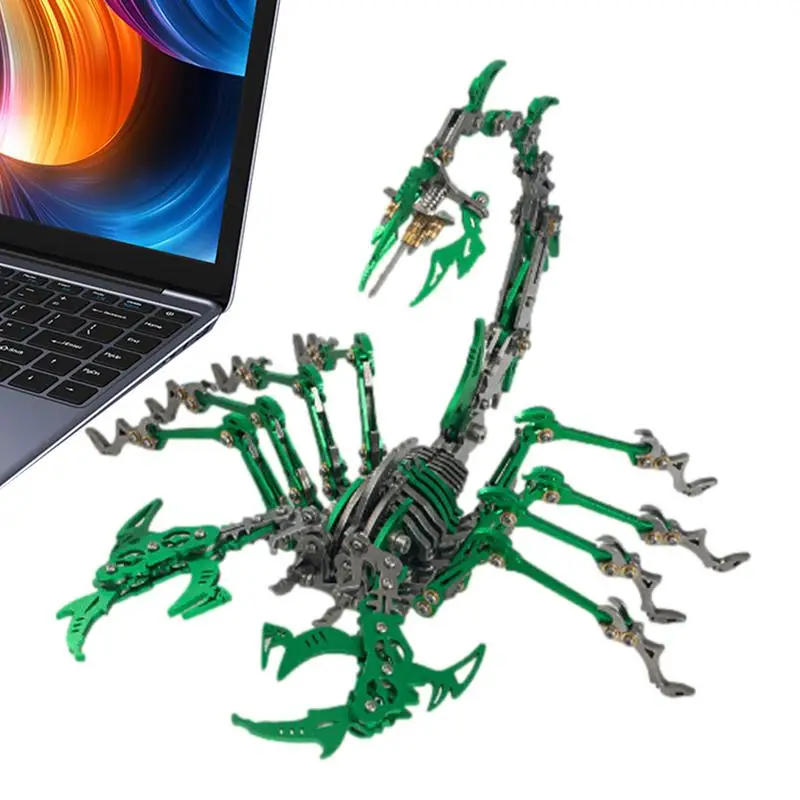 

3D Metal Puzzle Scorpion Assembled Realistic Scorpion DIY Model Kit Movable Joint Scorpion Puzzle Toys 3D Detachable Jigsaw