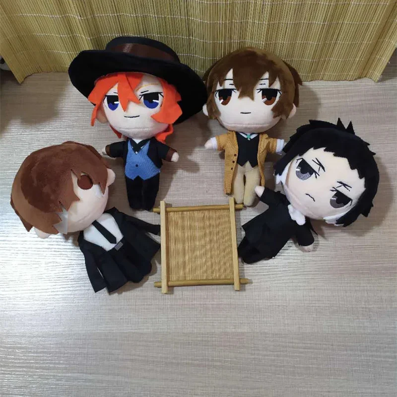 

2 шт., плюшевая кукла Bungo Stray Dogs Sigma Gogol Fiodor Nikolai, аниме, плюшевая кукла, мультяшная милая мягкая кукла, игрушка, подарок на день рождения для детей