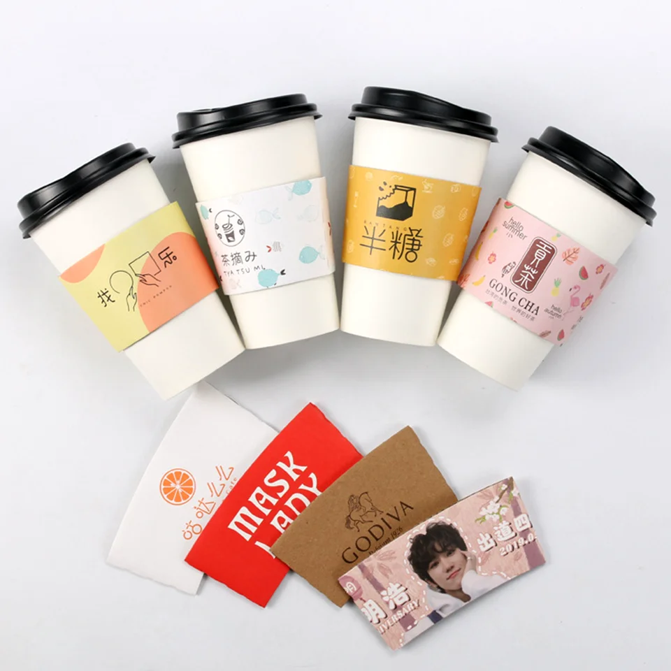 Thick Kraft Paper Cup with Lid, Disposable Salad Bowl, Cardboard Sleeve Holder for Hot Drink, Ice Cream Cup, Custom Logo